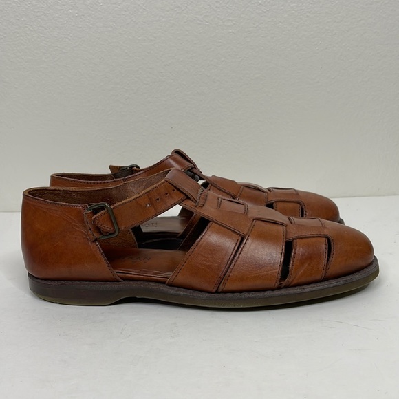 Mens Mogi Leather Fisherman Sandals Sz 
